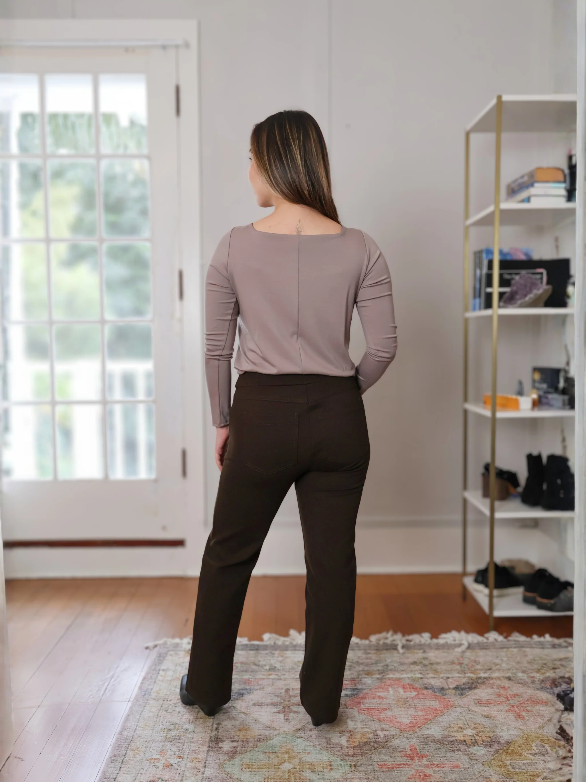 Cooke Pant - Brown Double Knit - Image 4