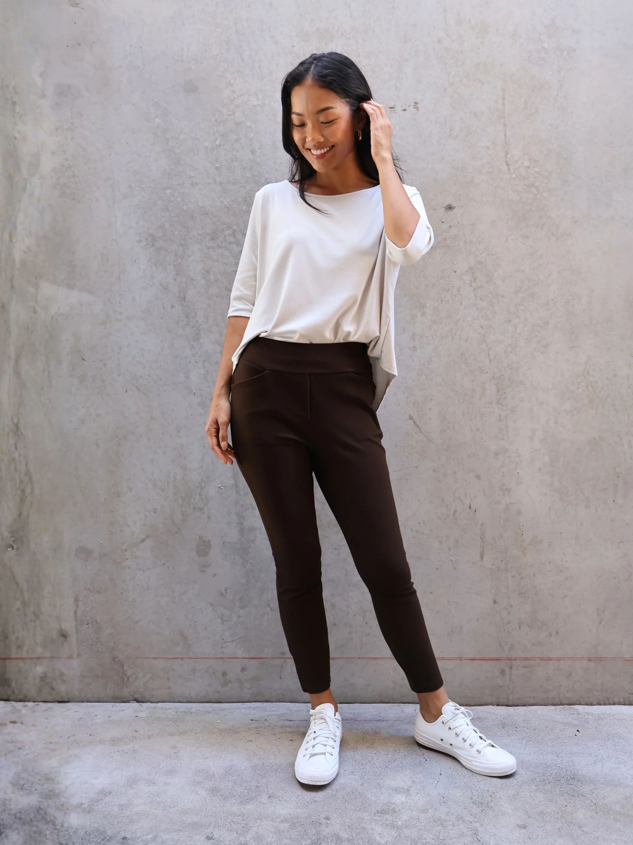 Coral Pant - Brown Double Knit - Image 3