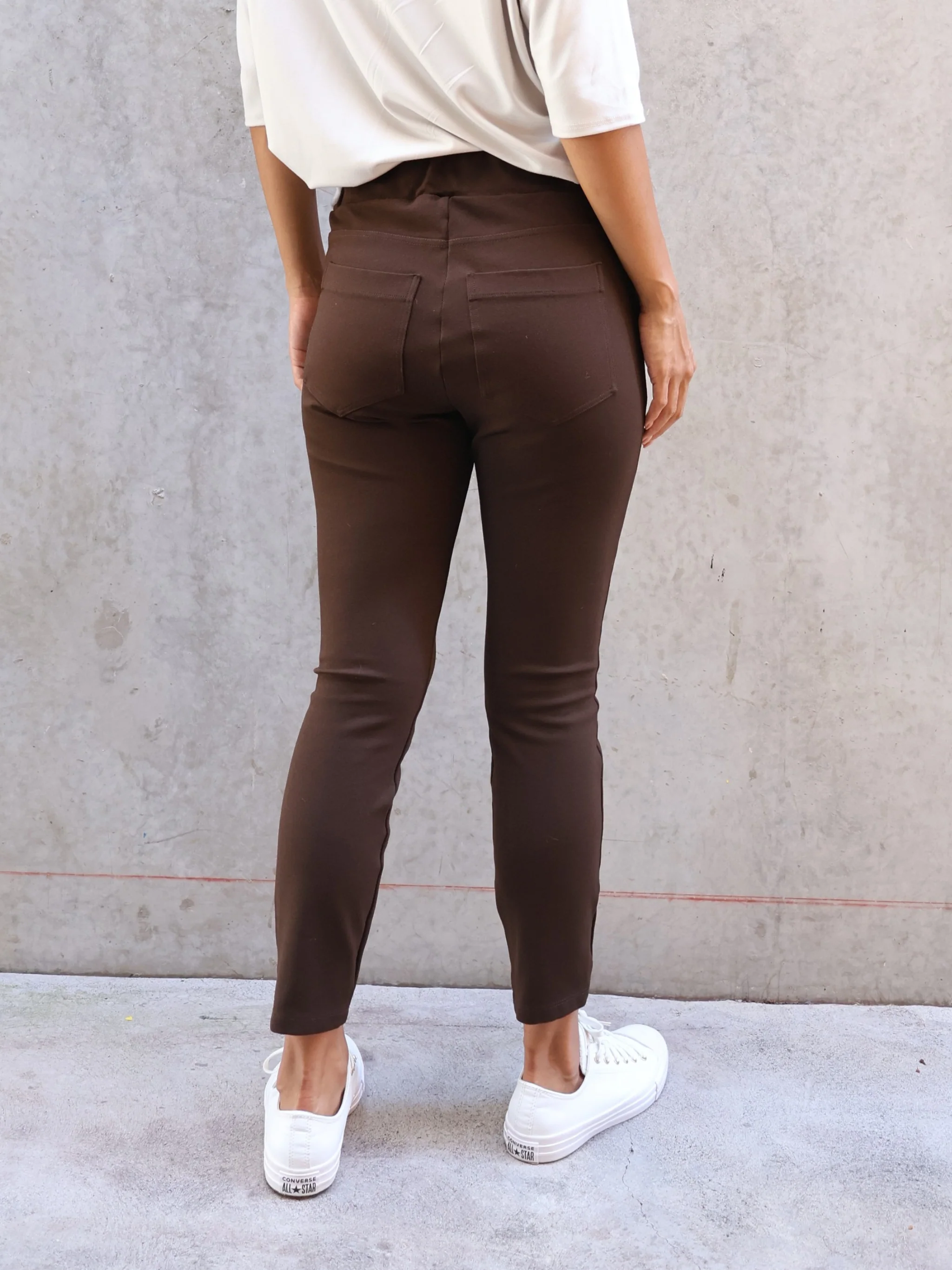 Coral Pant - Brown Double Knit - Image 4