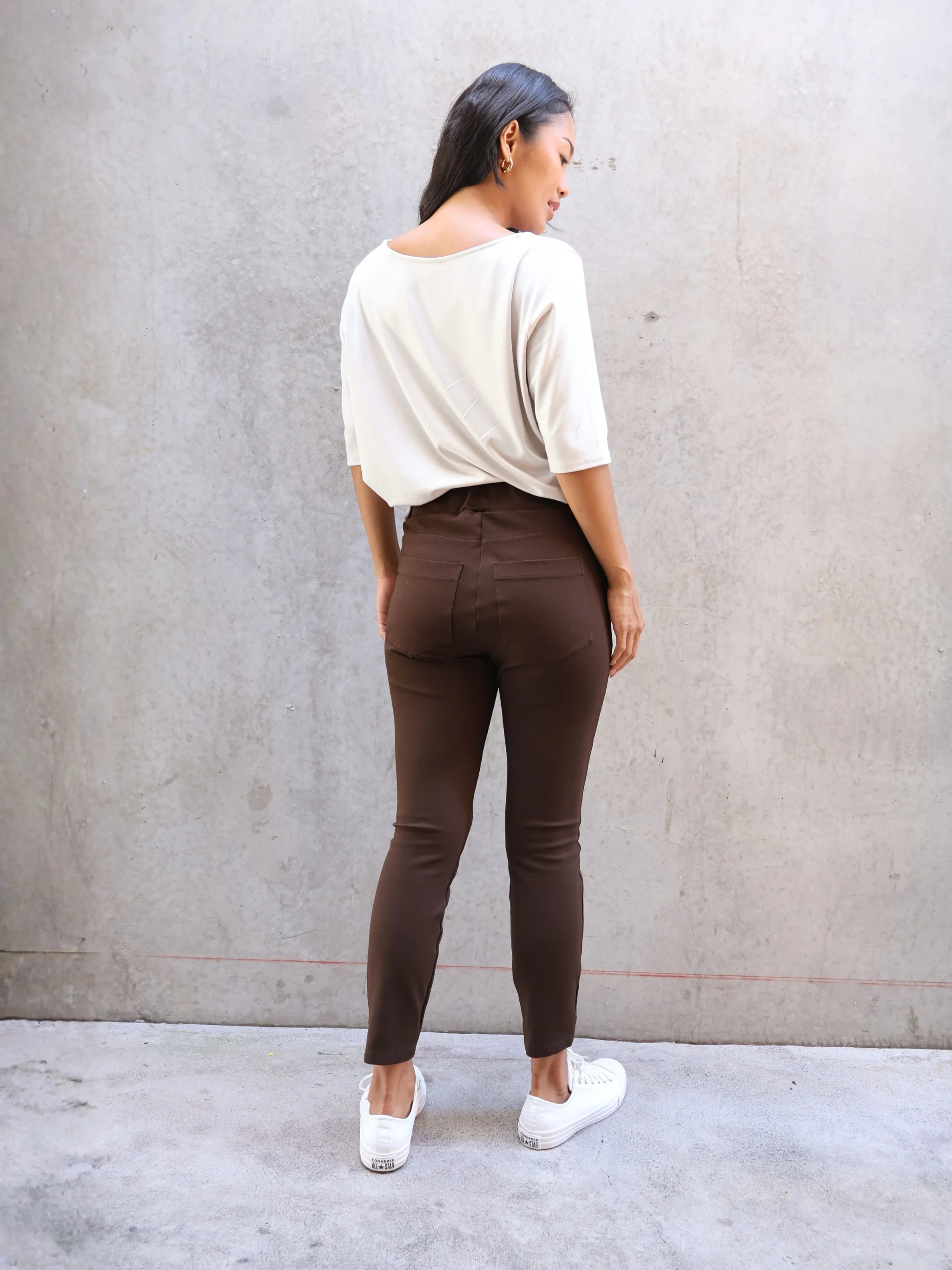 Coral Pant - Brown Double Knit - Image 5
