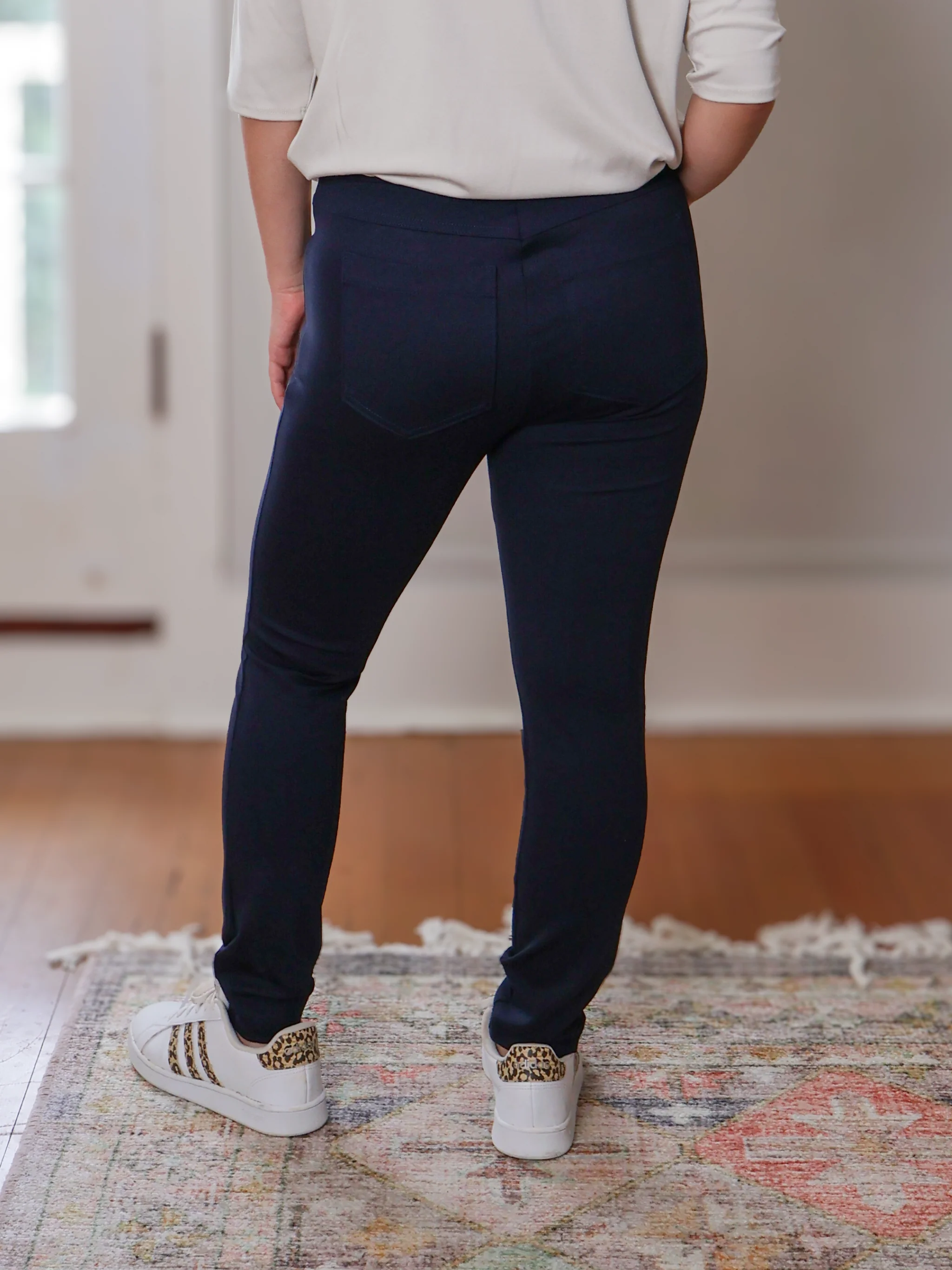 Coral Pant - Navy Double Knit - Image 3