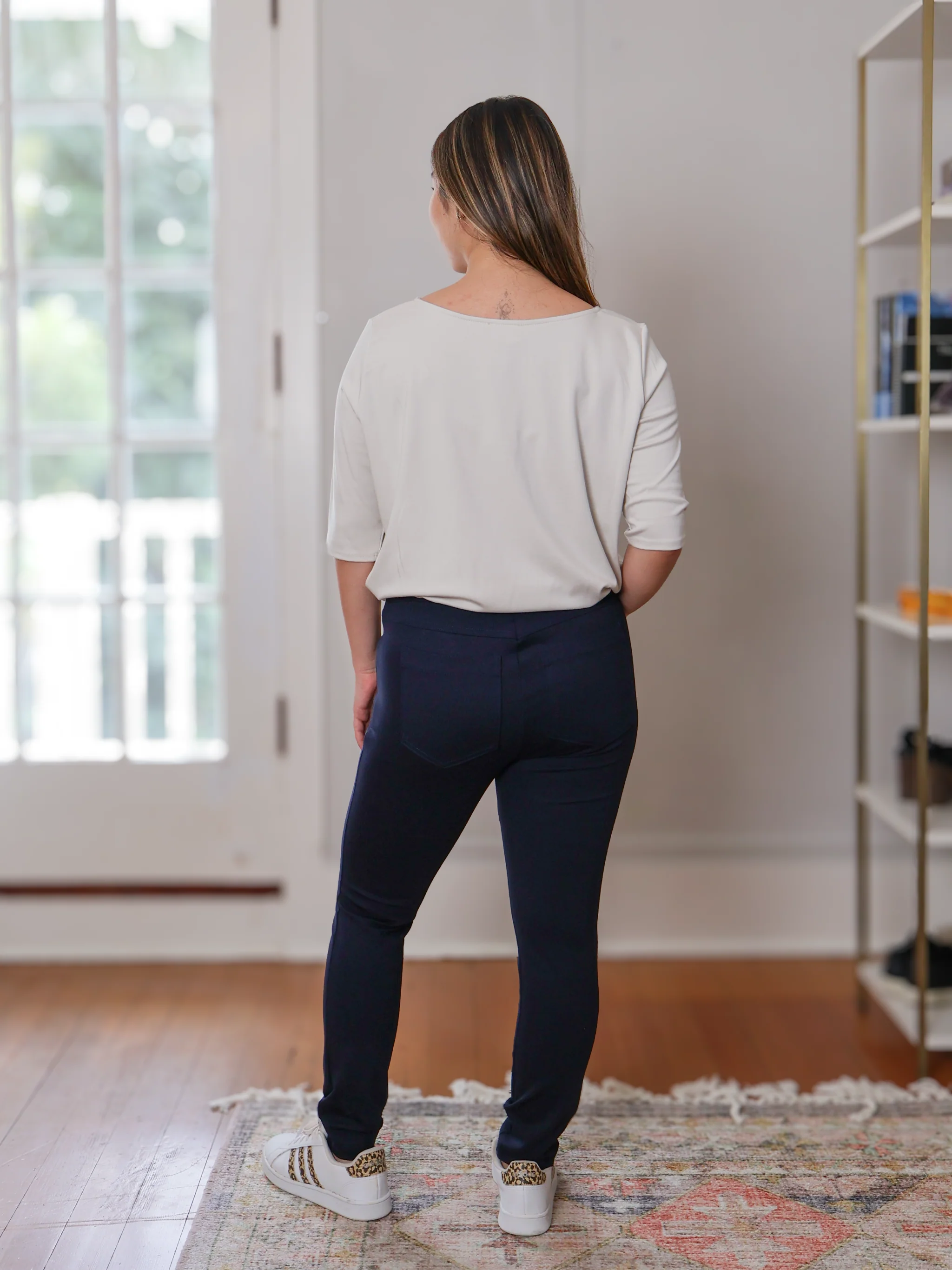 Coral Pant - Navy Double Knit - Image 4