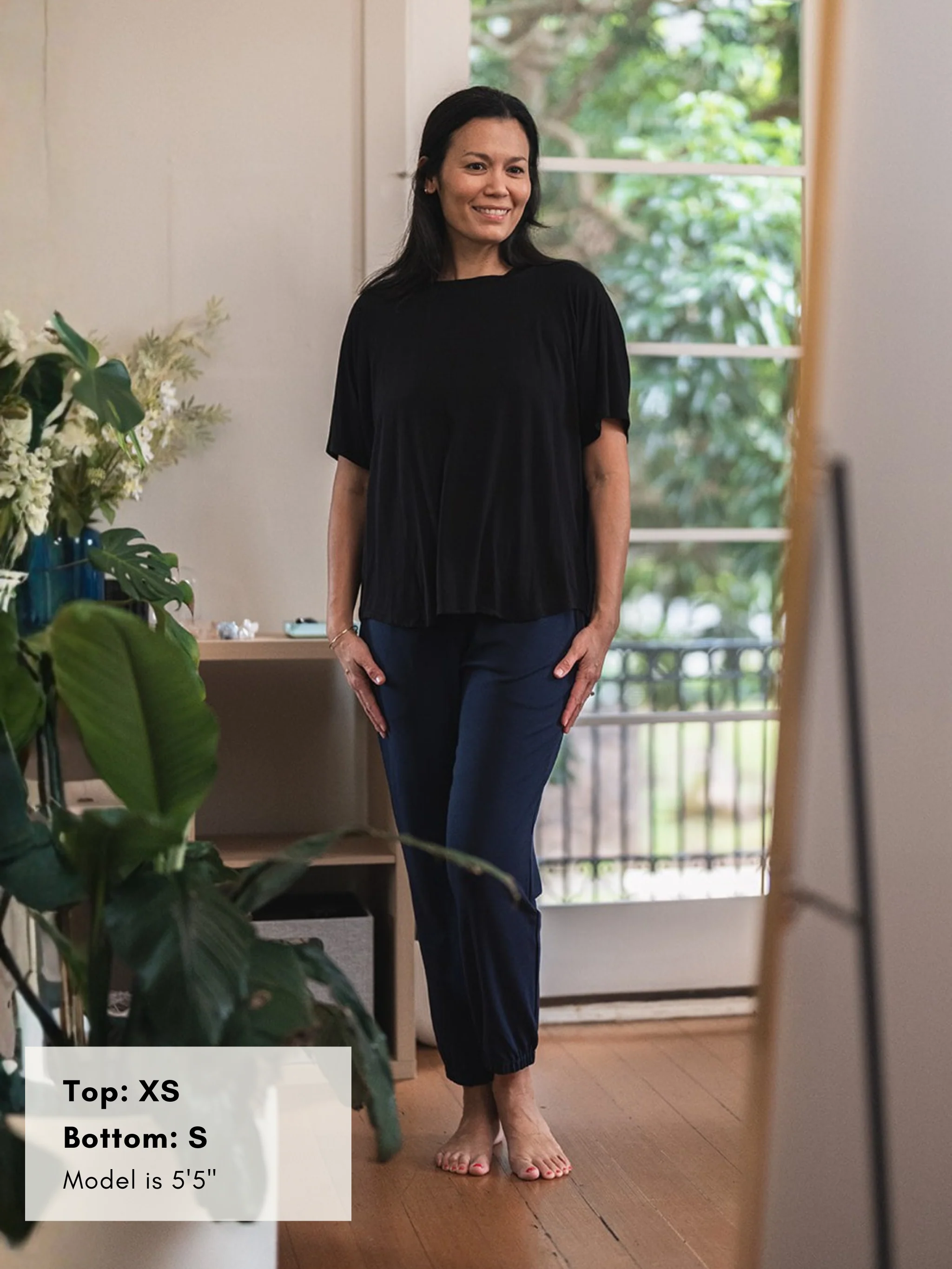 Dayna Top - Black Rayon Jersey - Image 4