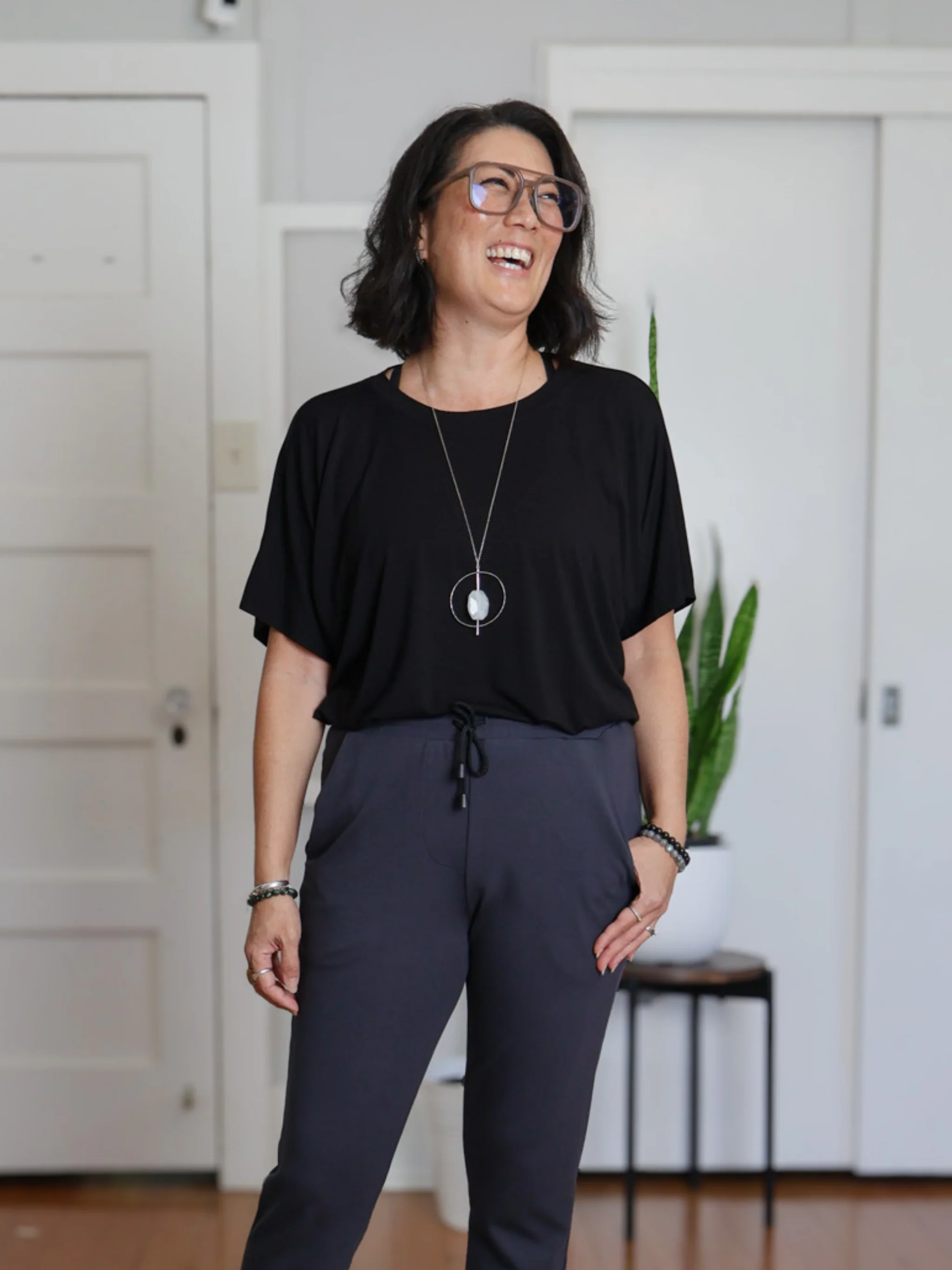 Dayna Top - Black Soft Ponte - Image 6
