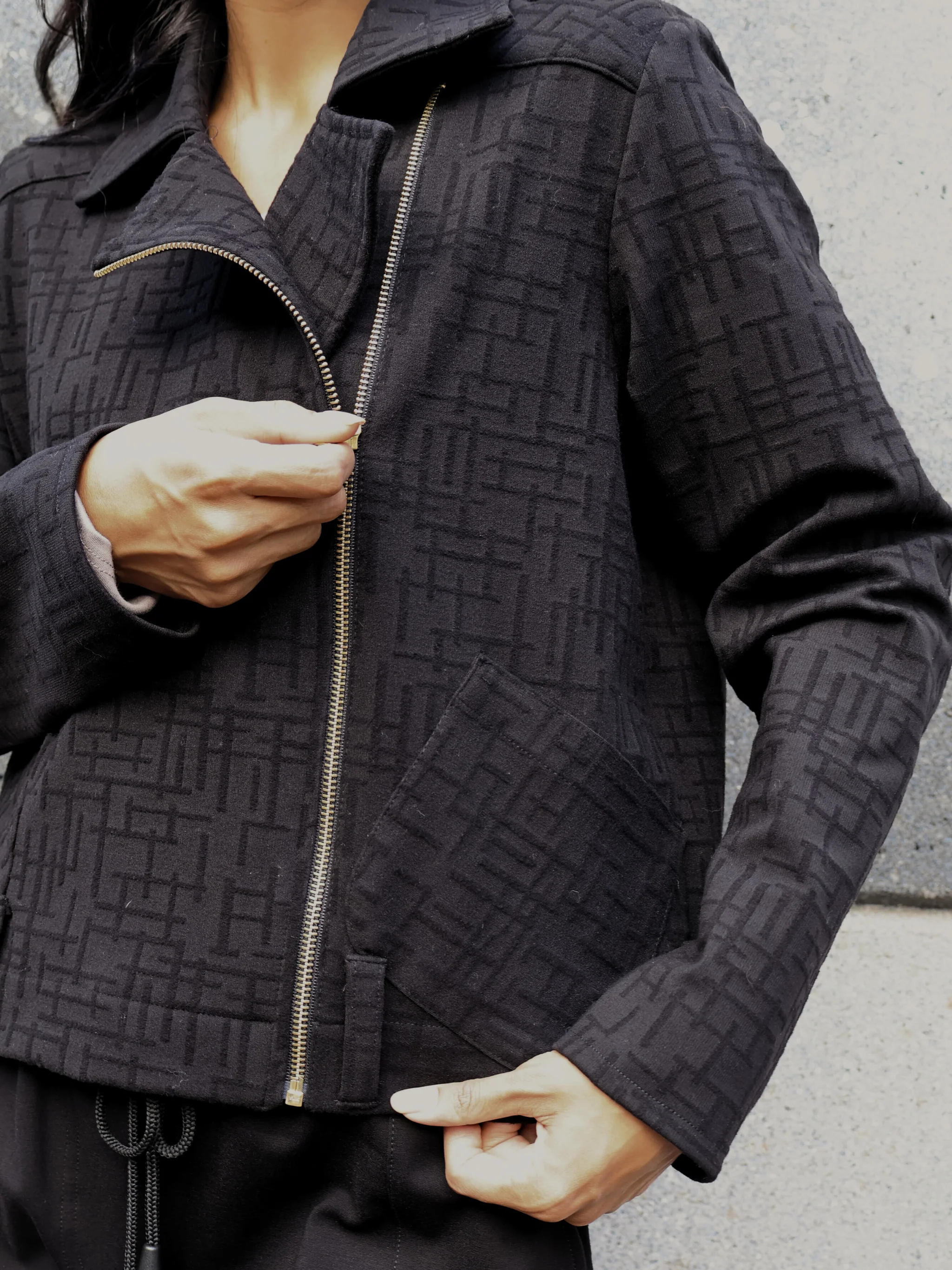 Harley Jacket - Black Maze Ponte - Image 5