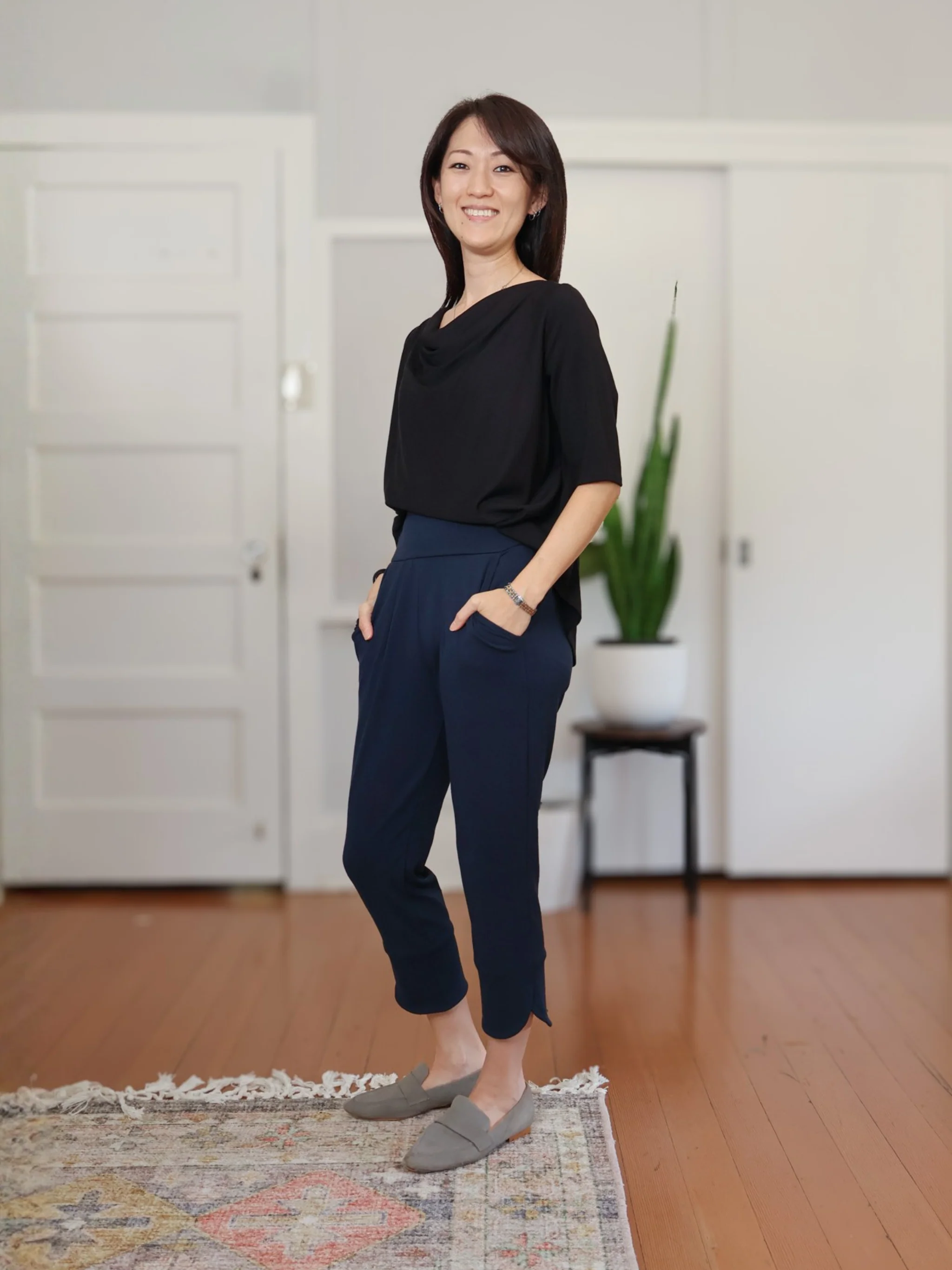 Jana Top - Black Rayon Jersey - Image 4