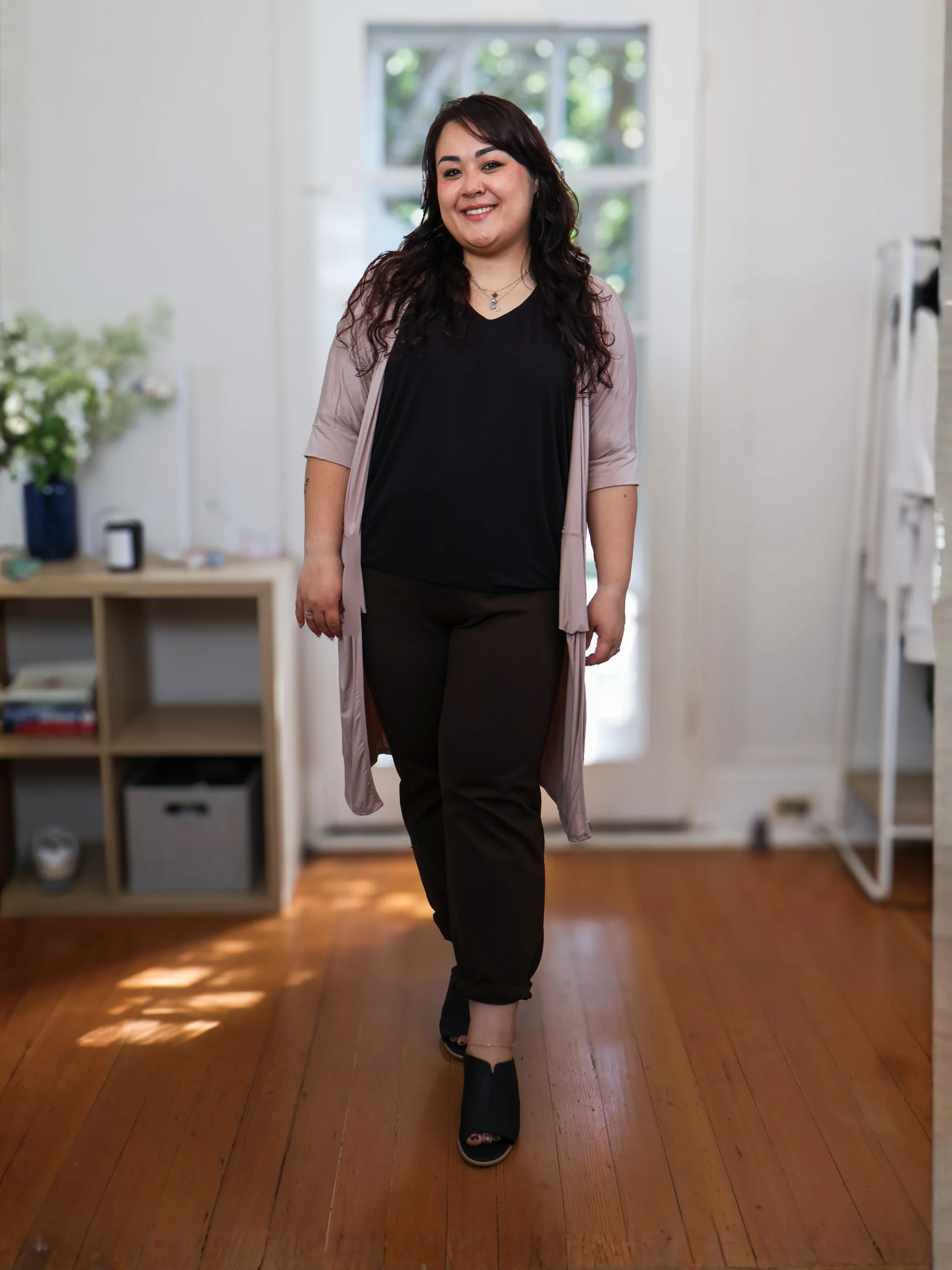 Megumi Top - Black Rayon Jersey - Image 4