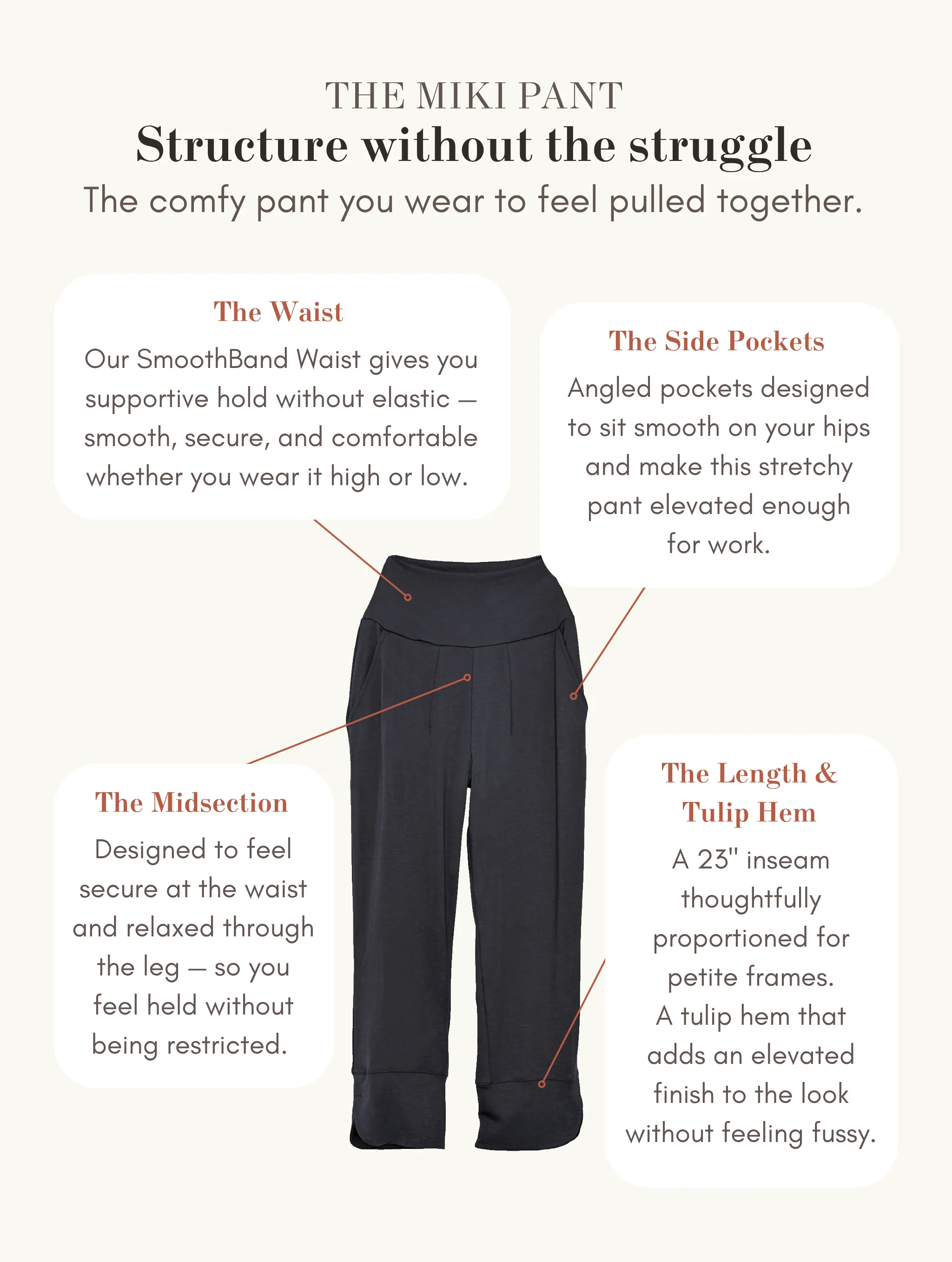 Miki Pant - Black Soft Ponte - Image 3