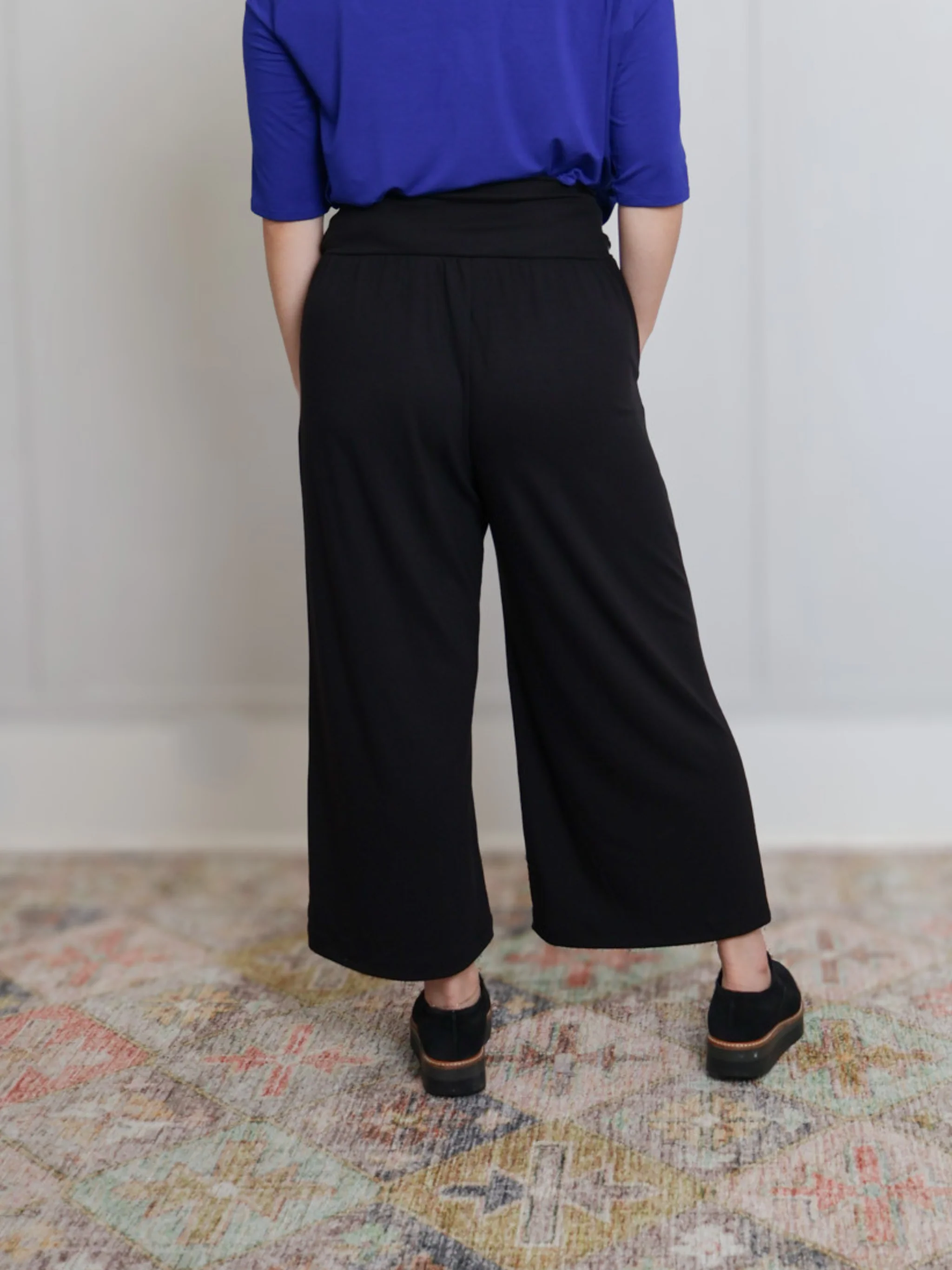 Milo Pant - Black Rayon Jersey - Image 4