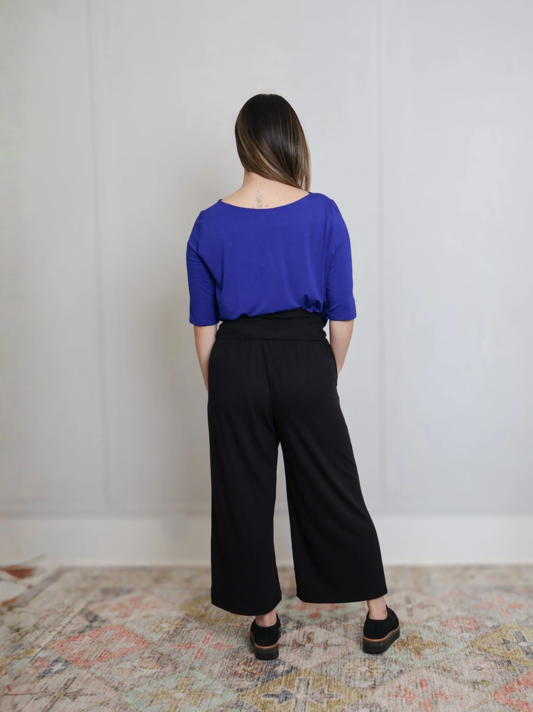Milo Pant - Black Rayon Jersey - Image 5