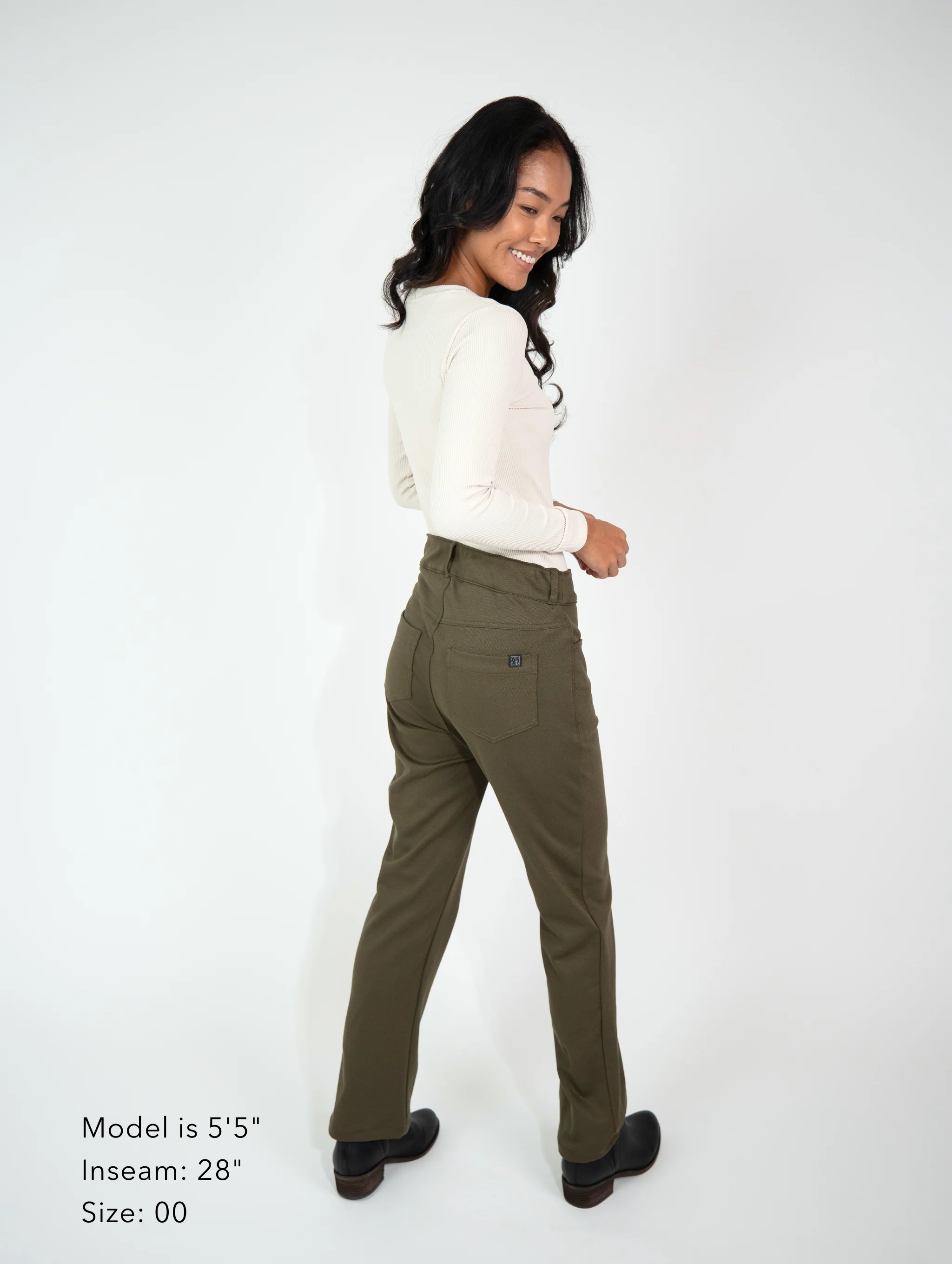 Smith Straight Jean - Olive - Image 3