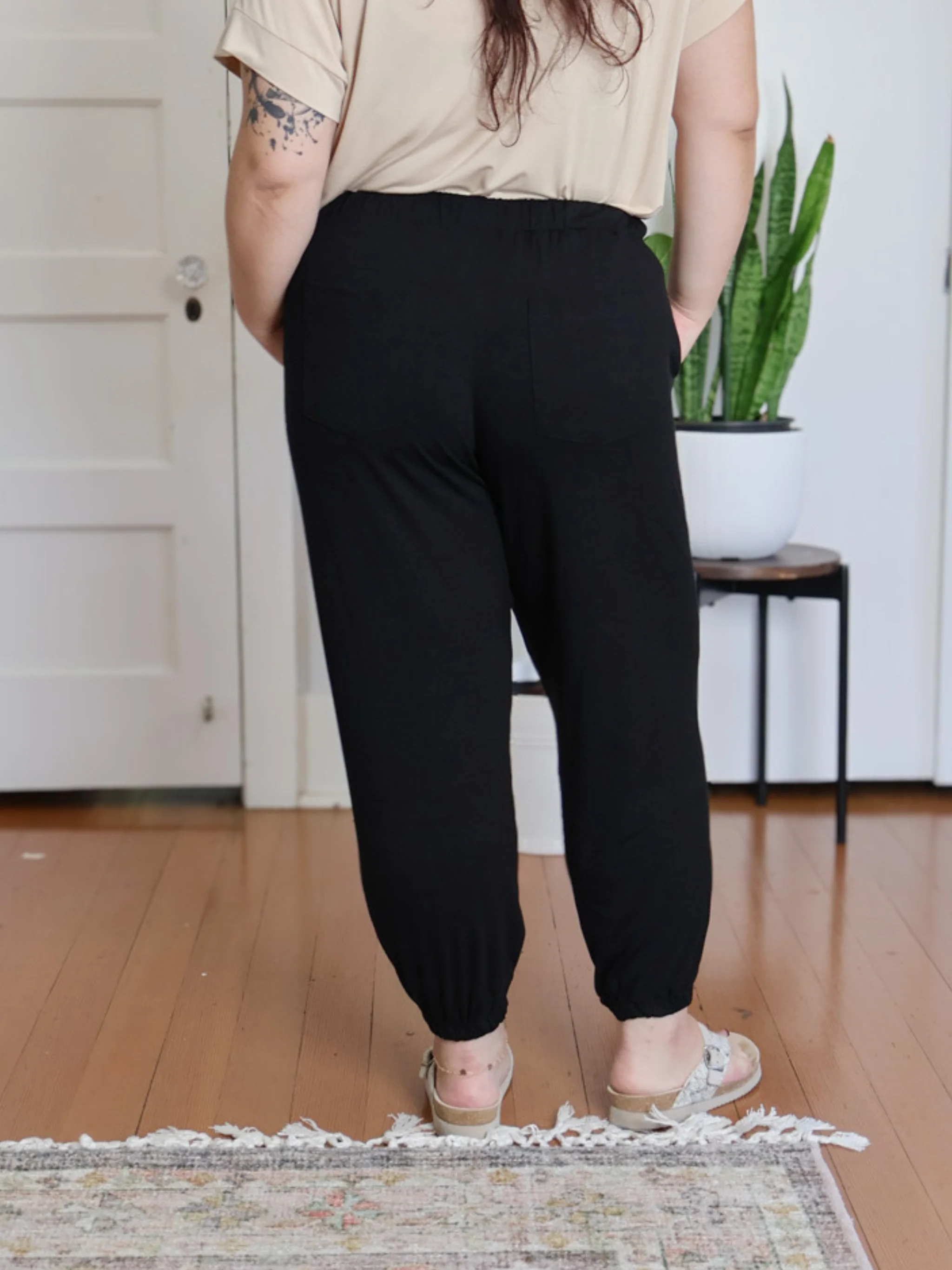 South St. Jogger - Black Soft Ponte - Image 4