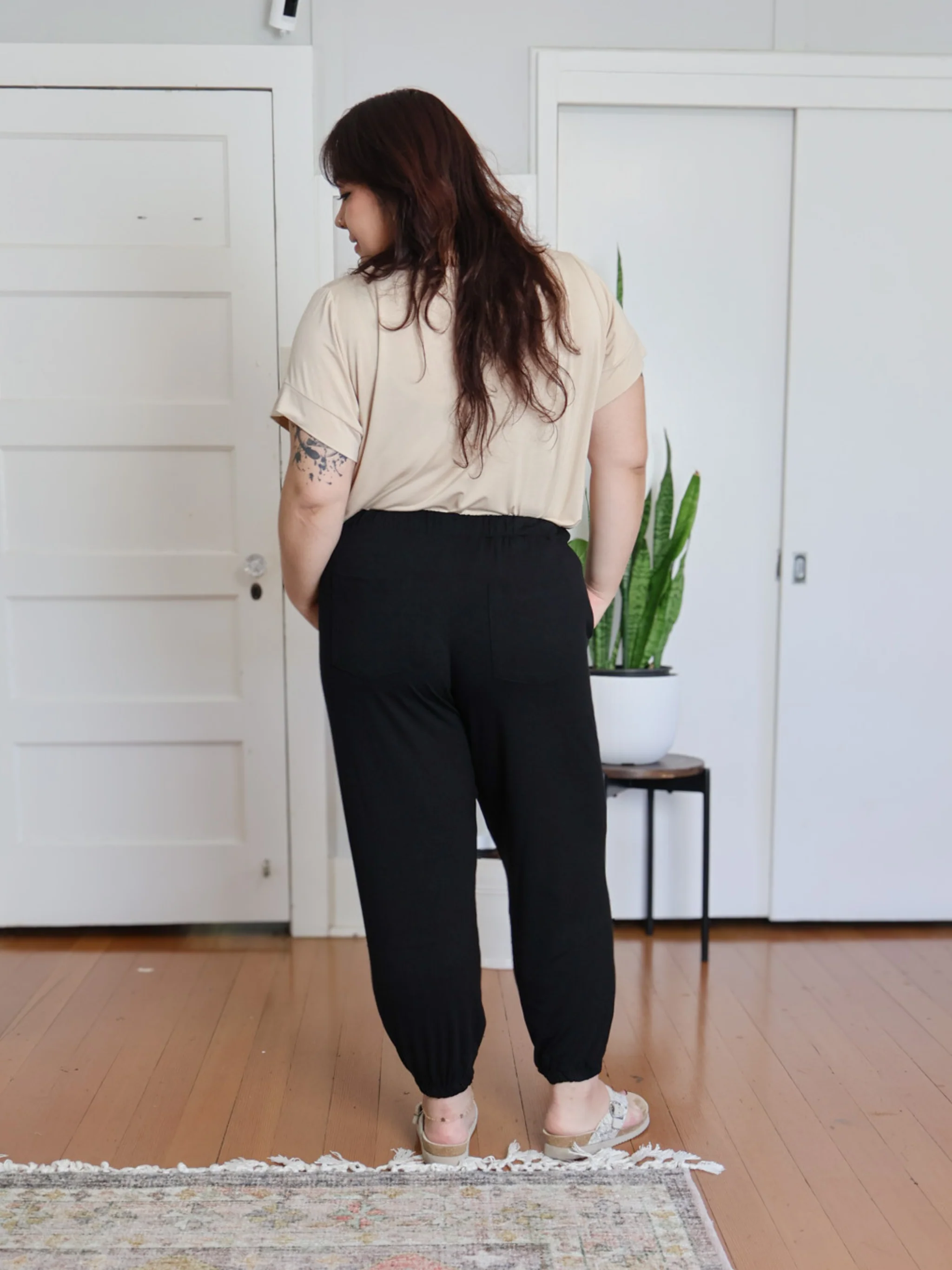 South St. Jogger - Black Soft Ponte - Image 5