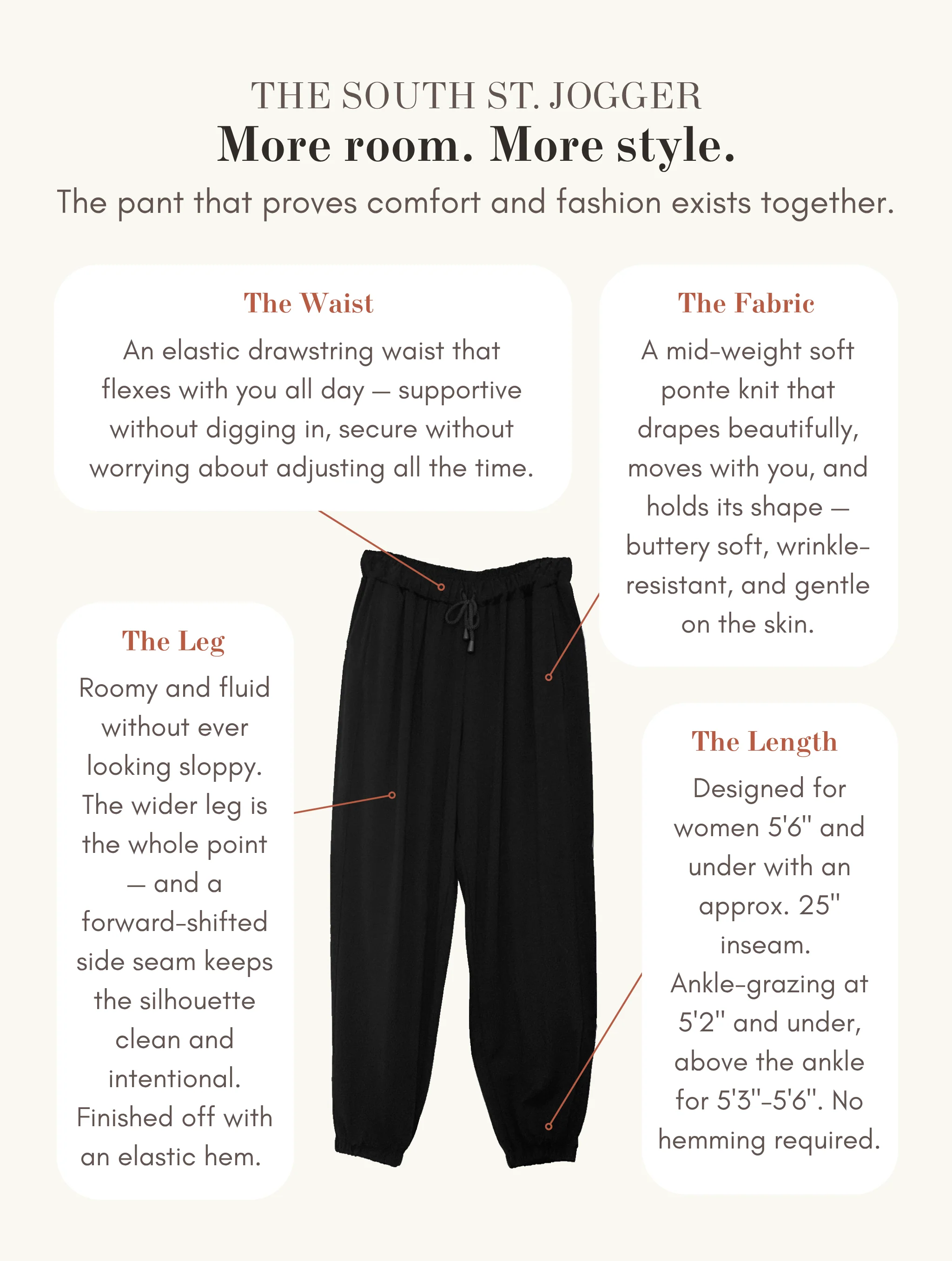 South St. Jogger - Midnight Soft Ponte - Image 3