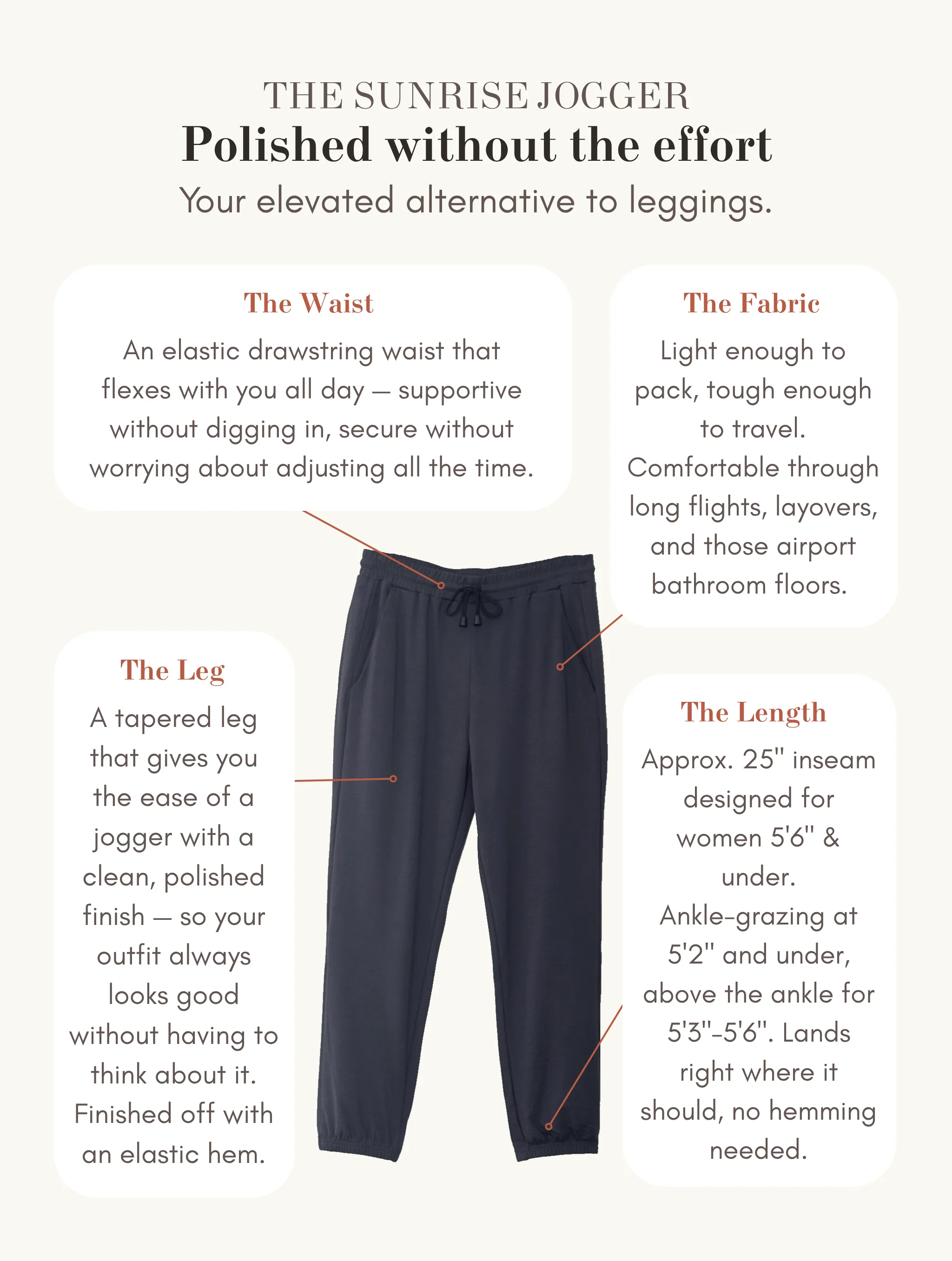 Sunrise Jogger - Black Soft Ponte - Image 3