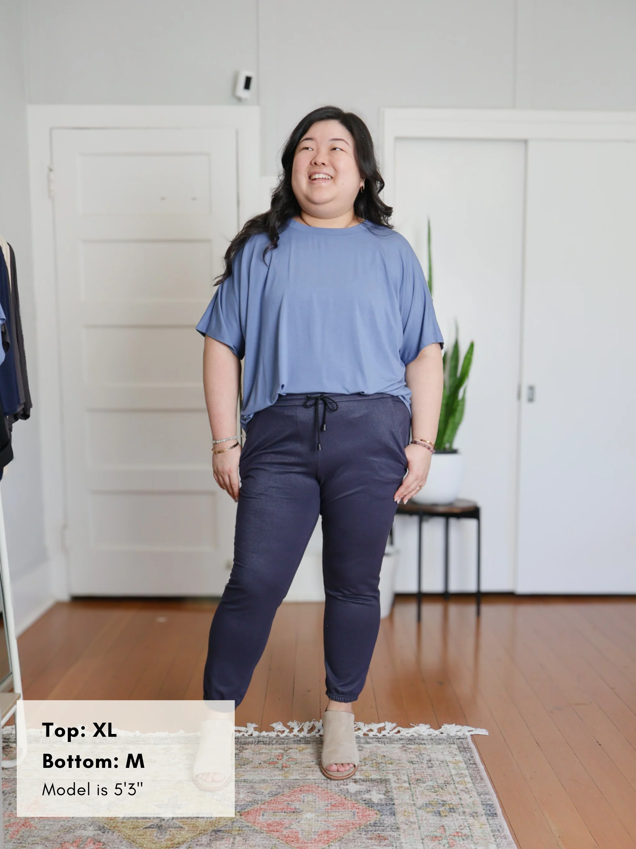 Sunrise Jogger - Shiny Blue Denim - Image 5