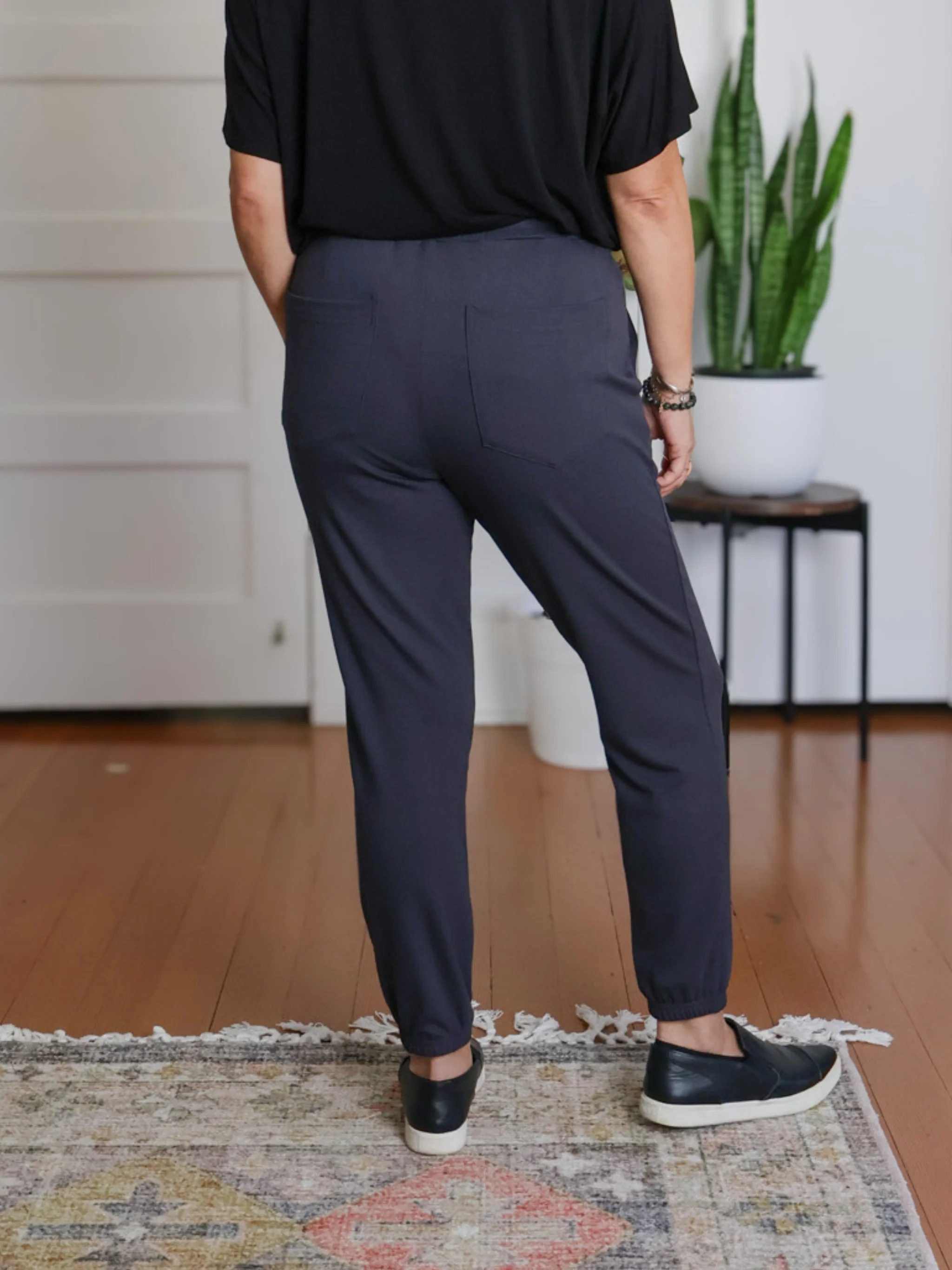 Sunrise Jogger - Washed Black Soft Ponte - Image 4