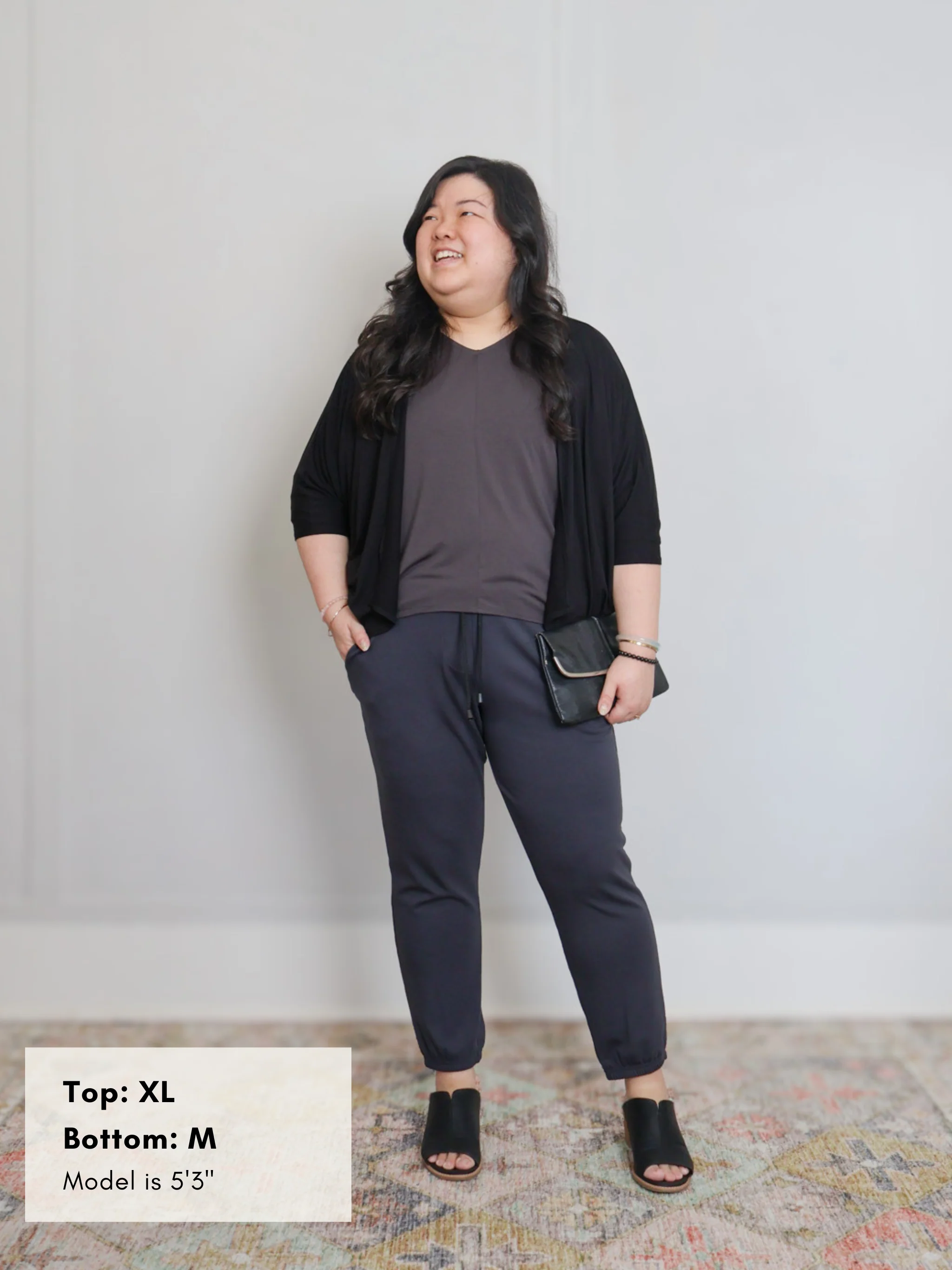 Sunrise Jogger - Washed Black Soft Ponte - Image 5